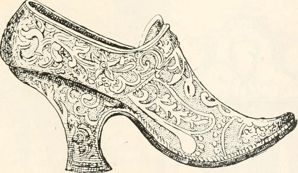 An illustration from Styles of ornament, exhibited in designs, and arranged in historical order, with descriptive text. A handbook for architects, designers, painters, sculptors, wood-carvers, chasers, modellers, cabinet-makers and artistic locksmiths as well as also for technical schools, libraries and private study, 1910, leaf 540