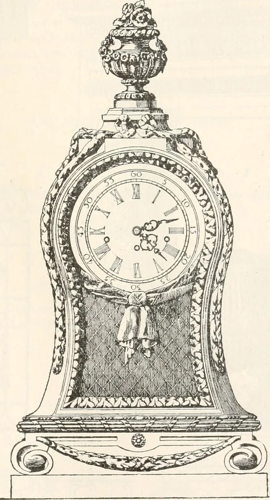 An illustration from Styles of ornament, exhibited in designs, and arranged in historical order, with descriptive text. A handbook for architects, designers, painters, sculptors, wood-carvers, chasers, modellers, cabinet-makers and artistic locksmiths as well as also for technical schools, libraries and private study, 1910, leaf 574