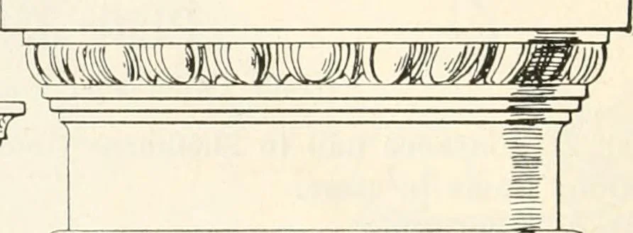 An illustration from Styles of ornament, exhibited in designs, and arranged in historical order, with descriptive text. A handbook for architects, designers, painters, sculptors, wood-carvers, chasers, modellers, cabinet-makers and artistic locksmiths as well as also for technical schools, libraries and private study, 1910, leaf 577