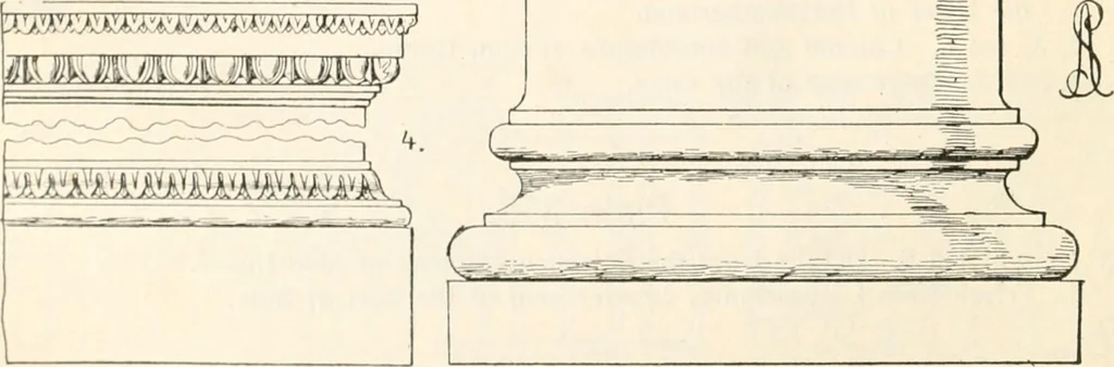 An illustration from Styles of ornament, exhibited in designs, and arranged in historical order, with descriptive text. A handbook for architects, designers, painters, sculptors, wood-carvers, chasers, modellers, cabinet-makers and artistic locksmiths as well as also for technical schools, libraries and private study, 1910, leaf 577