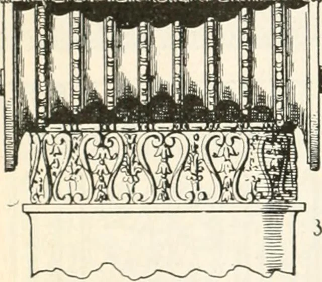 An illustration from Styles of ornament, exhibited in designs, and arranged in historical order, with descriptive text. A handbook for architects, designers, painters, sculptors, wood-carvers, chasers, modellers, cabinet-makers and artistic locksmiths as well as also for technical schools, libraries and private study, 1910, leaf 579