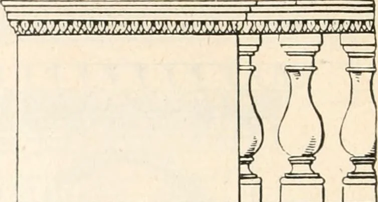 An illustration from Styles of ornament, exhibited in designs, and arranged in historical order, with descriptive text. A handbook for architects, designers, painters, sculptors, wood-carvers, chasers, modellers, cabinet-makers and artistic locksmiths as well as also for technical schools, libraries and private study, 1910, leaf 581