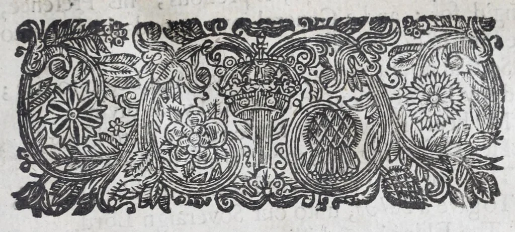 An illustration from The subjects joy for the Kings restoration : cheerfully made known in a sacred masque : gratefully made publique for His Sacred Majesty, 1660, leaf 15