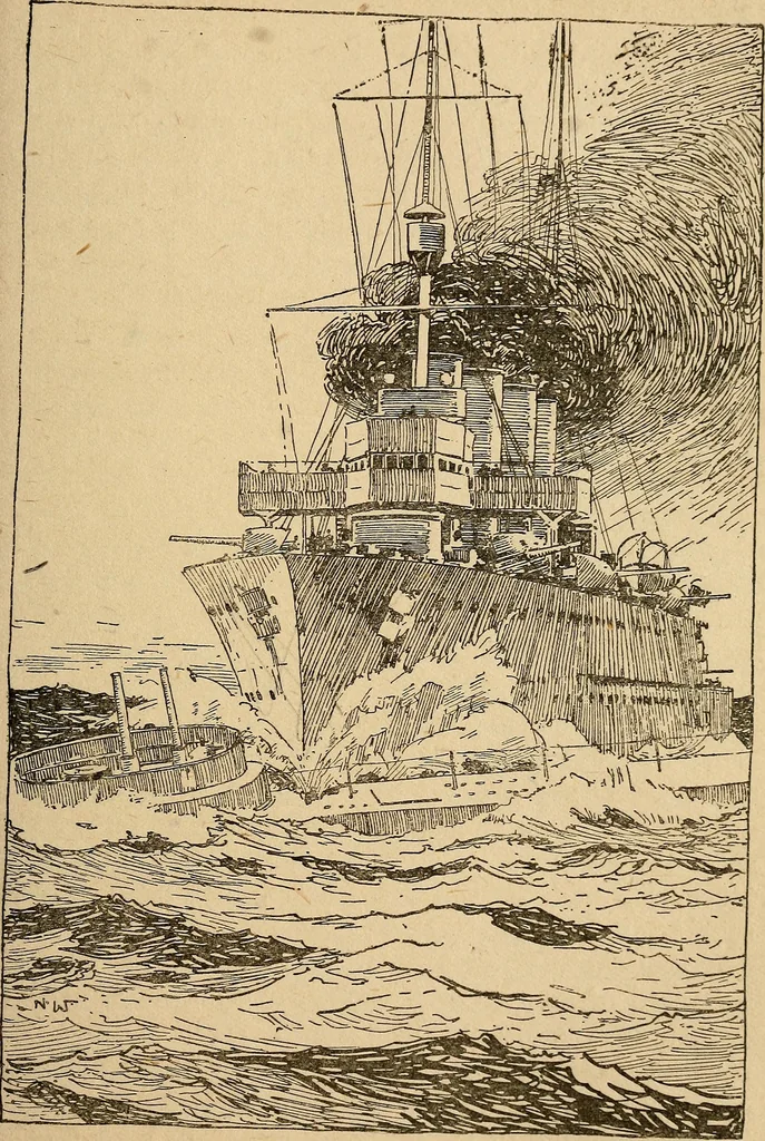 An illustration from Submarine and anti-submarine, 1919, leaf 112