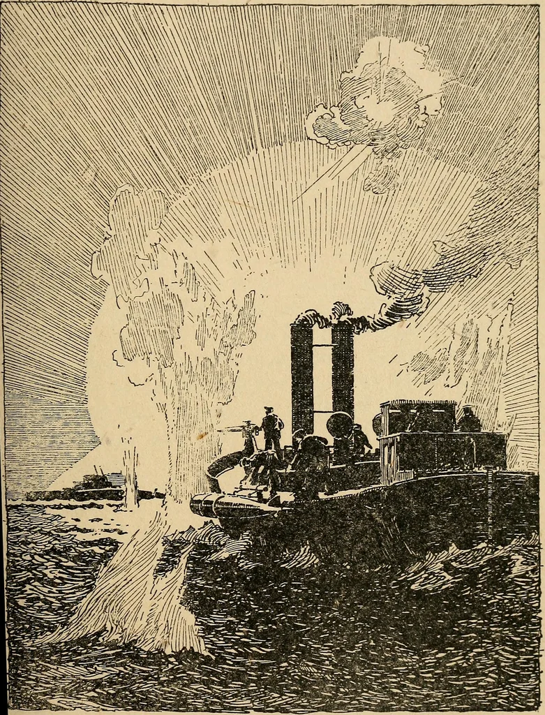 An illustration from Submarine and anti-submarine, 1919, leaf 142