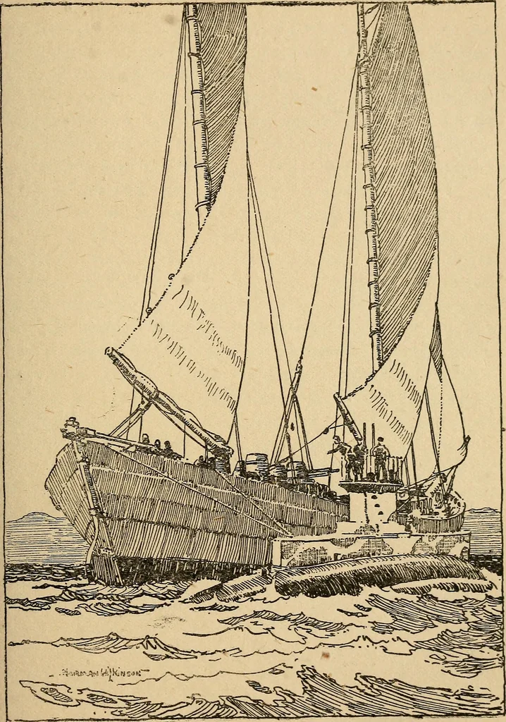 An illustration from Submarine and anti-submarine, 1919, leaf 148