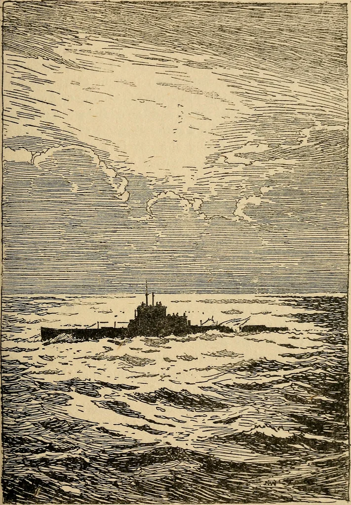 An illustration from Submarine and anti-submarine, 1919, leaf 224