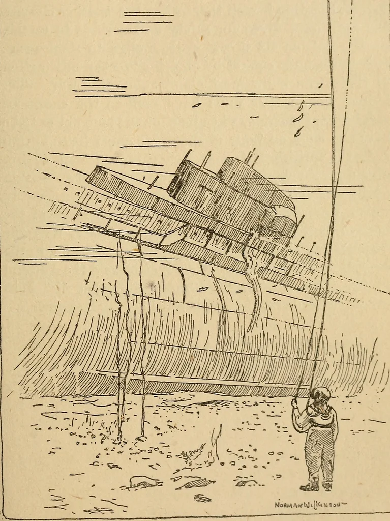 An illustration from Submarine and anti-submarine, 1919, leaf 242