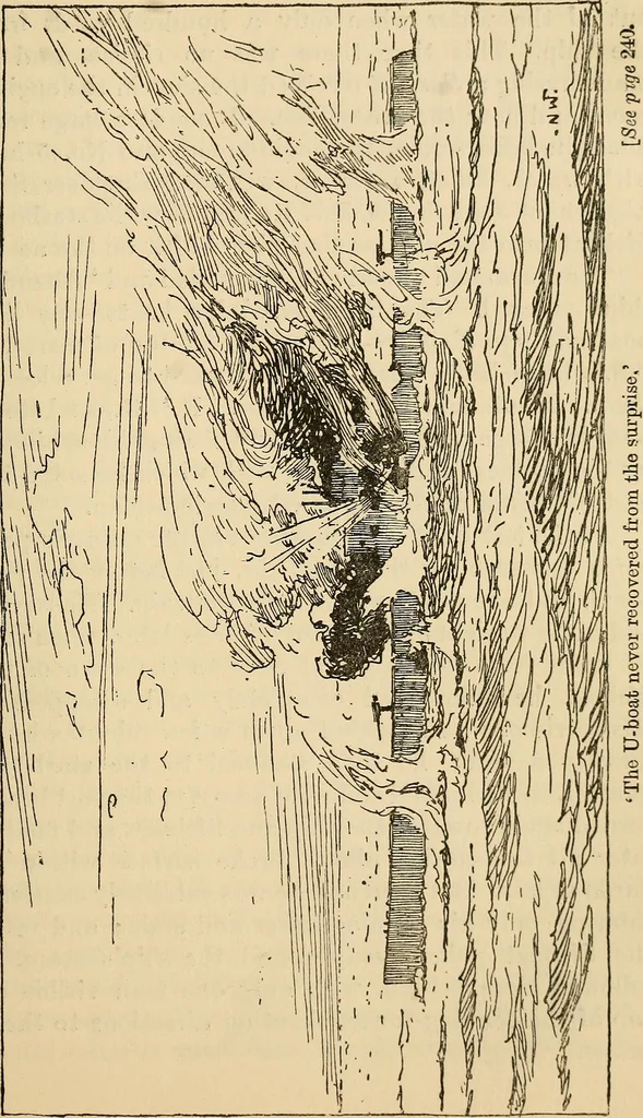 An illustration from Submarine and anti-submarine, 1919, leaf 258