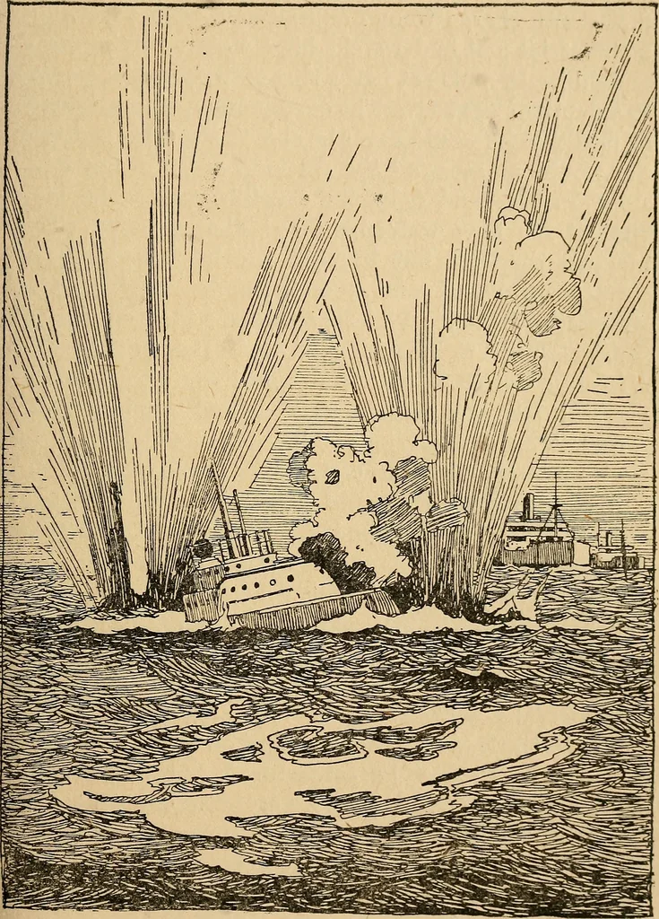 An illustration from Submarine and anti-submarine, 1919, leaf 304
