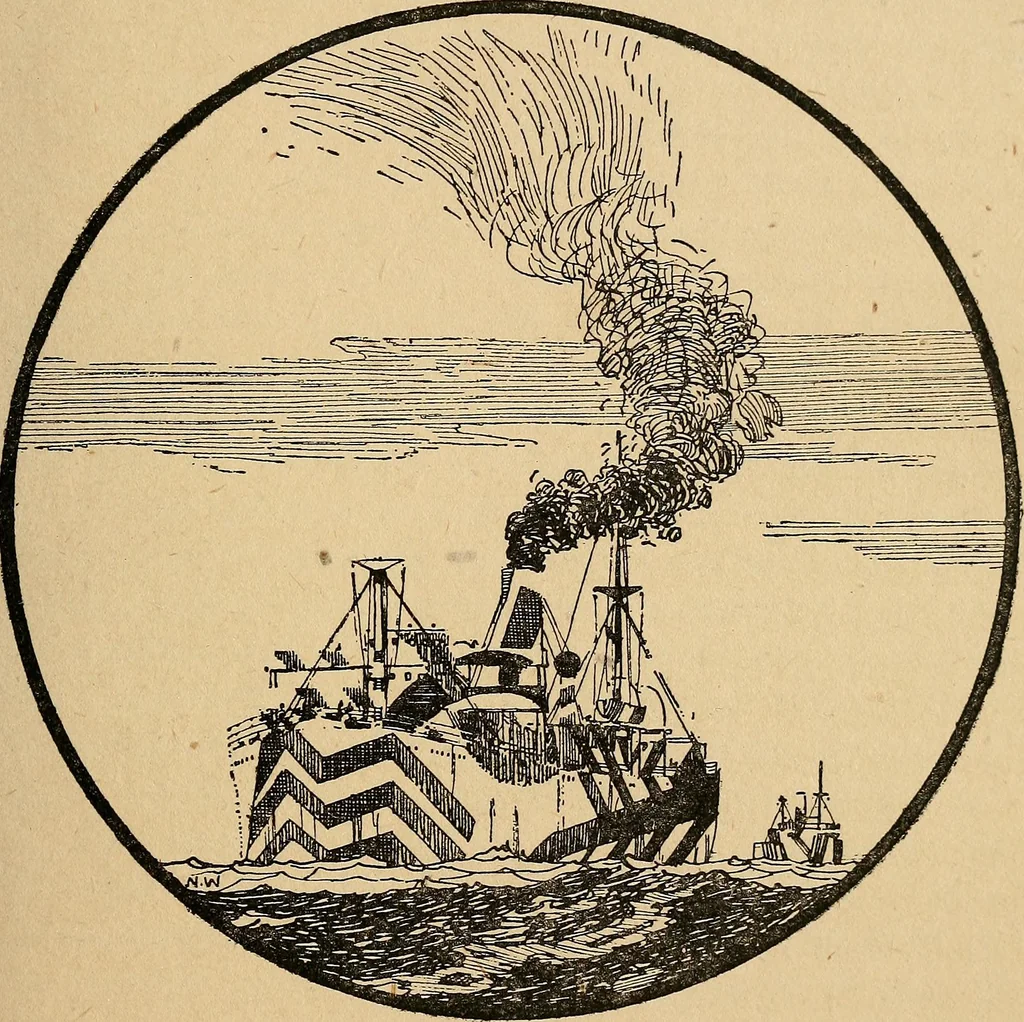 An illustration from Submarine and anti-submarine, 1919, leaf 60