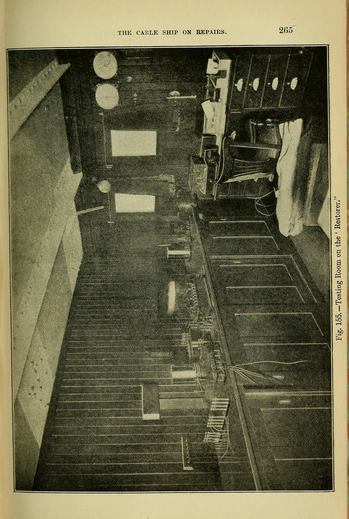 An illustration from Submarine cable laying and repairing, 1908, leaf 297