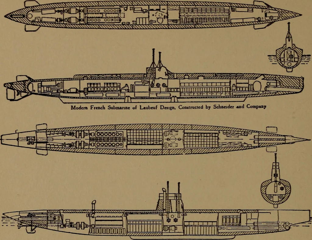 An illustration from The submarine in war and peace; its developments and its possibilities, 1918, leaf 251