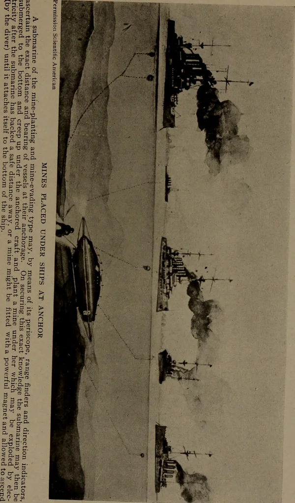 An illustration from The submarine in war and peace; its developments and its possibilities, 1918, leaf 286
