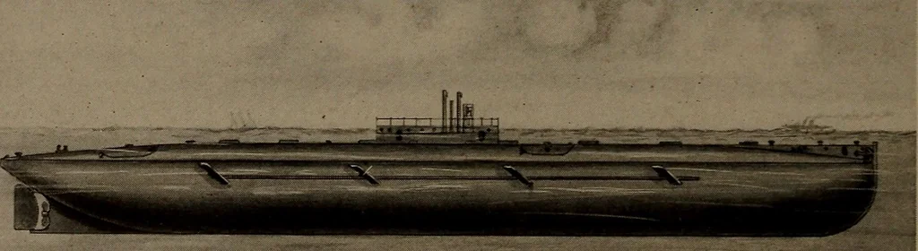An illustration from The submarine in war and peace; its developments and its possibilities, 1918, leaf 329