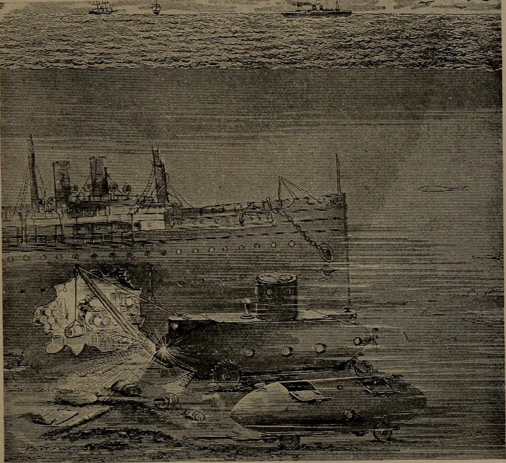 An illustration from The submarine in war and peace; its developments and its possibilities, 1918, leaf 374