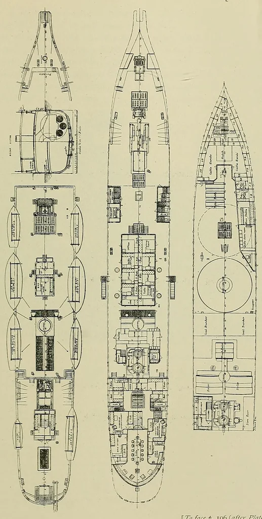 An illustration from Submarine telegraphs; their history, construction, and working. Founded in part on Wèunschendorff's 'Traitâe de tâelegraphie sous-marine' and compiled from authoritative and exclusive sources, 1898, leaf 277