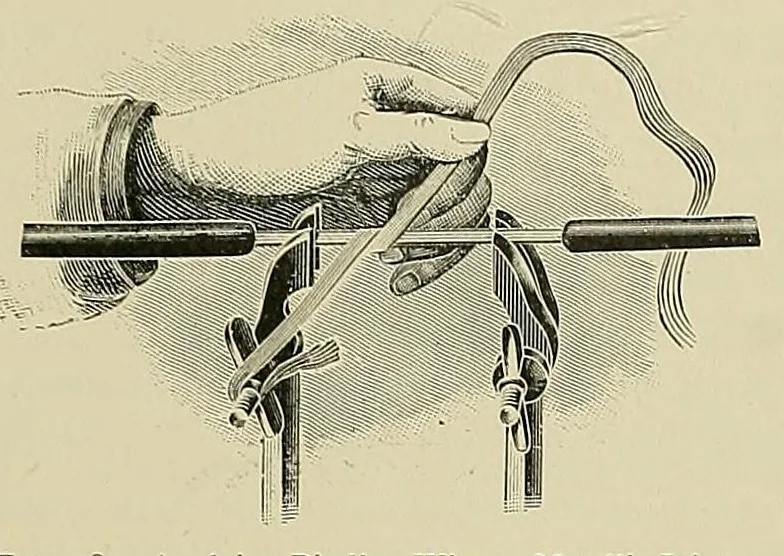 An illustration from Submarine telegraphs; their history, construction, and working. Founded in part on Wèunschendorff's 'Traitâe de tâelegraphie sous-marine' and compiled from authoritative and exclusive sources, 1898, leaf 463