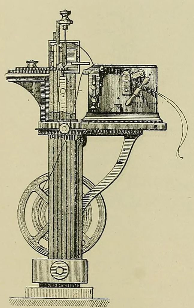 An illustration from Submarine telegraphs; their history, construction, and working. Founded in part on Wèunschendorff's 'Traitâe de tâelegraphie sous-marine' and compiled from authoritative and exclusive sources, 1898, leaf 747