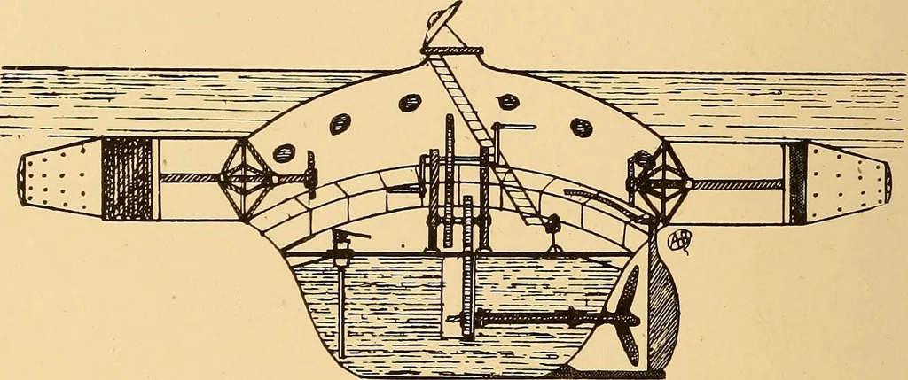 An illustration from Submarine warfare, past, present and future, 1902, leaf 101