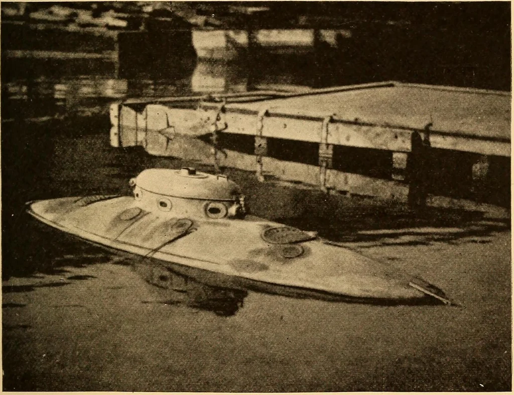 An illustration from Submarine warfare, past, present and future, 1902, leaf 102