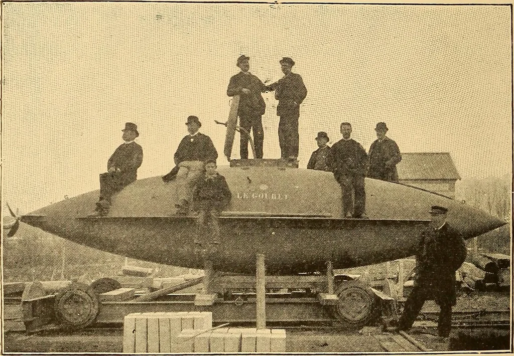 An illustration from Submarine warfare, past, present and future, 1902, leaf 141