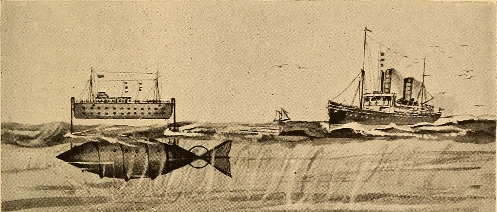 An illustration from Submarine warfare, past, present and future, 1902, leaf 204