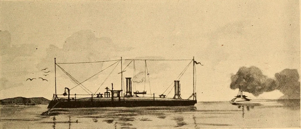 An illustration from Submarine warfare, past, present and future, 1902, leaf 244