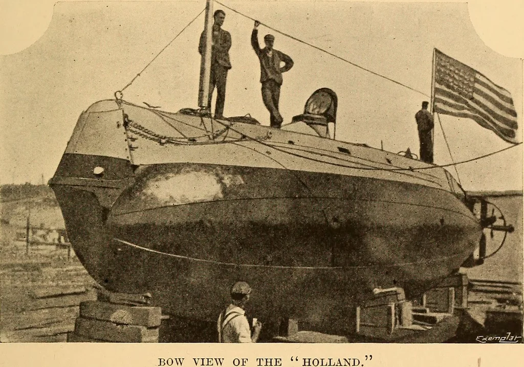 An illustration from Submarine warfare, past, present and future, 1902, leaf 296