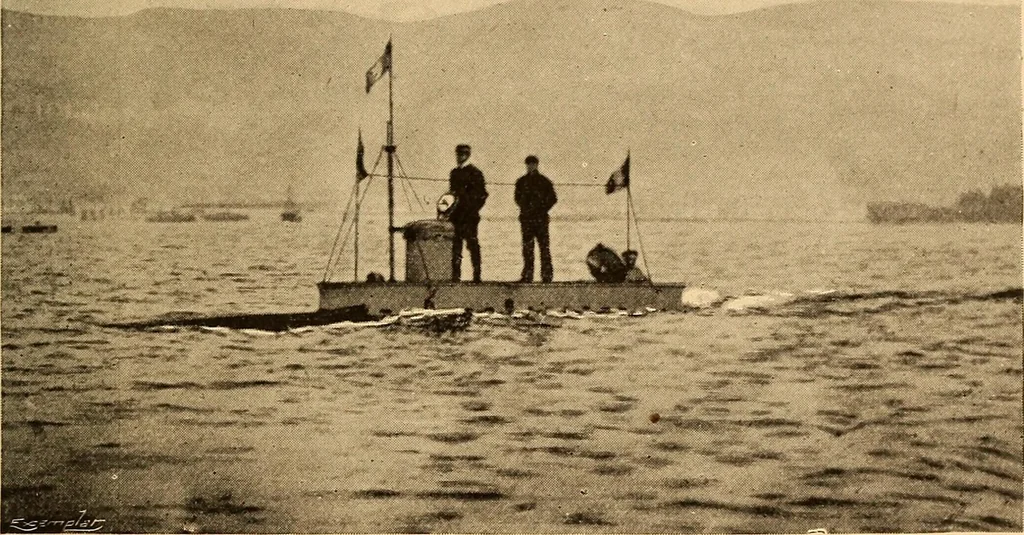An illustration from Submarine warfare, past, present and future, 1902, leaf 316
