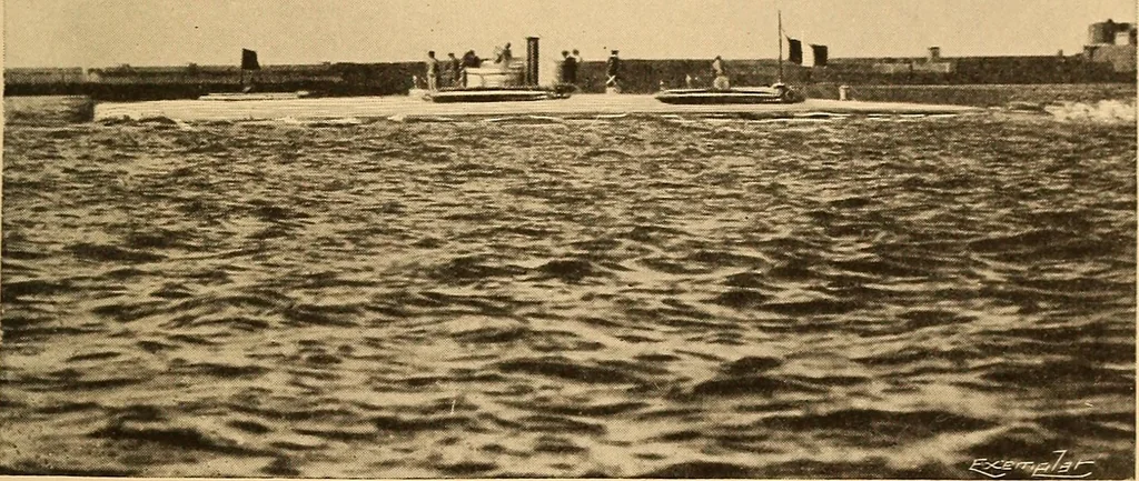 An illustration from Submarine warfare, past, present and future, 1902, leaf 334