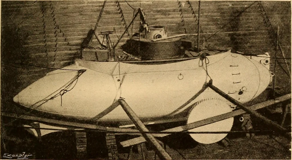 An illustration from Submarine warfare, past, present and future, 1902, leaf 360
