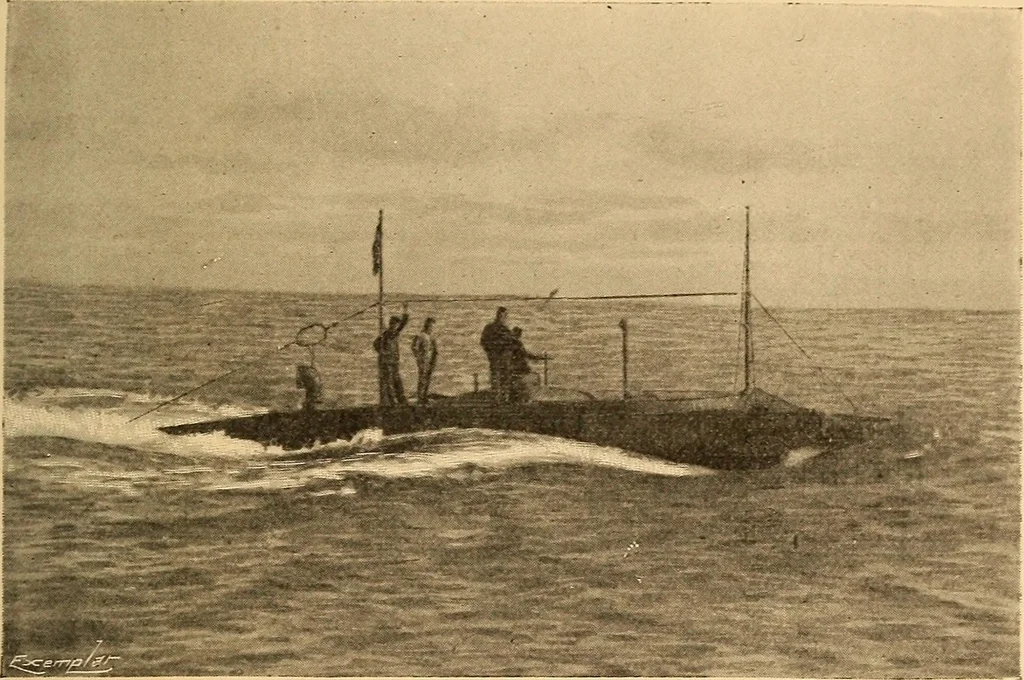 An illustration from Submarine warfare, past, present and future, 1902, leaf 54