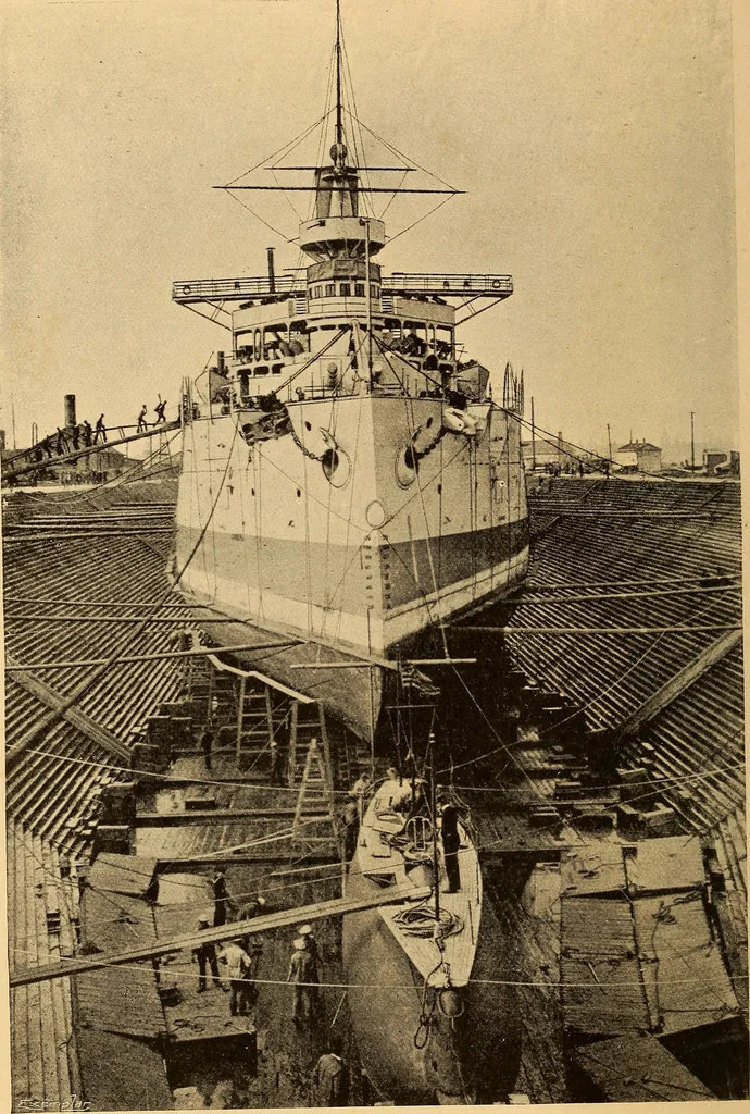An illustration from Submarine warfare, past, present and future, 1902, leaf 7