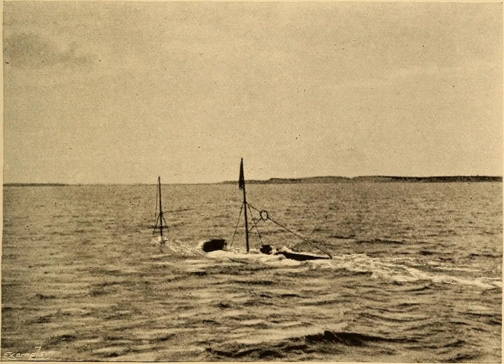 An illustration from Submarine warfare, past, present and future, 1902, leaf 78