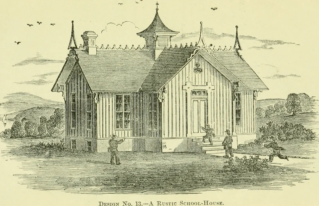 An illustration from Suburban homes for city business men. A description of the country, with a statement of the inducements offered on the life of the Erie railway, 1867, leaf 104