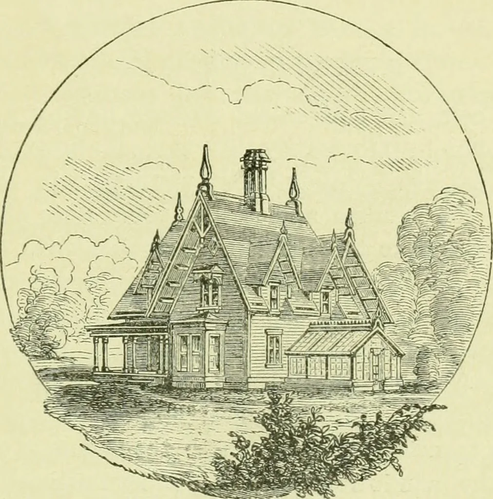 An illustration from Suburban homes for city business men. A description of the country, with a statement of the inducements offered on the life of the Erie railway, 1867, leaf 74
