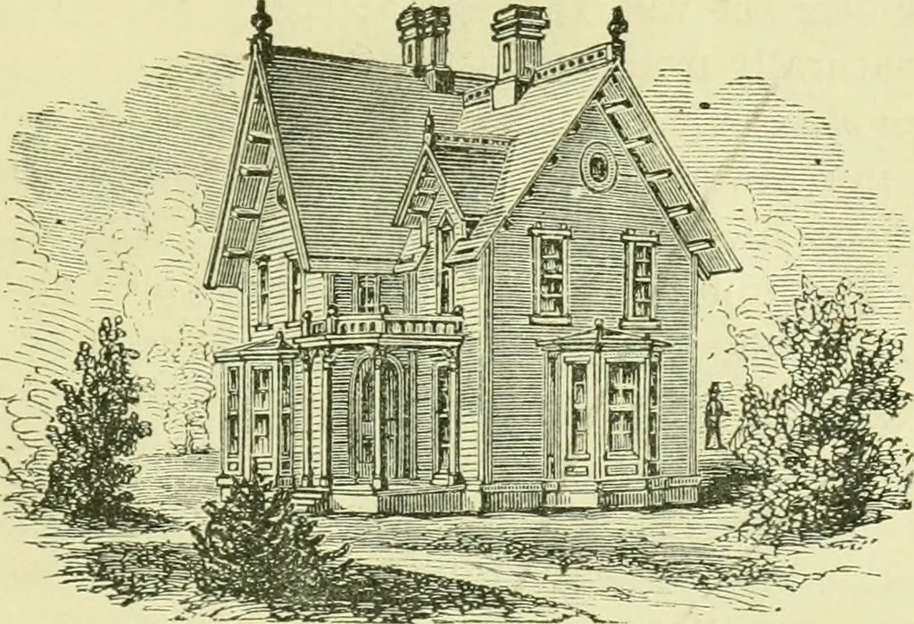 An illustration from Suburban homes for city business men. A description of the country, with a statement of the inducements offered on the life of the Erie railway, 1867, leaf 98