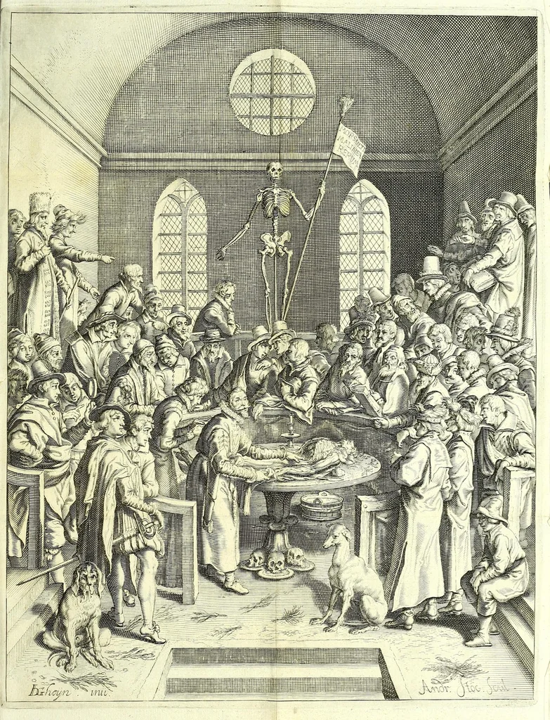 An illustration from Succenturiatus anatomicus : continens commentaria in Hippocratem : De capitis vulneribus :, 1616, leaf 31