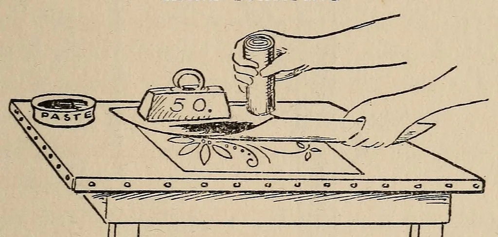 An illustration from The successful embroidery shop : a book that deals with art needlework as a business, 1917, leaf 41