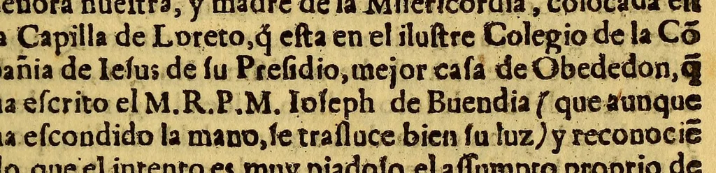 An illustration from Sudor, y lagrimas de Maria Santissima en su santa imagen de la Misericordia. : Reconocidas a 29. de setiembre dia del Arcangel S. Miguel año de 1675. Veneradas en la Capilla de Loreto de la Iglesia de la Compañia de Jesus en el Presidio, y Puerto del Callao. Segun consta del processo juridico hecho ante el juez ordinario de orden del ilustrissimo y reuerendissimo señor D. Fr. Juan de Almoguera ar{u0063}obispo de Lima del consejo de su Magestad. Que escribe ... la noble Congregacion de la SS. Virgen de Loreto del Puerto del Callao., 1676, leaf 7