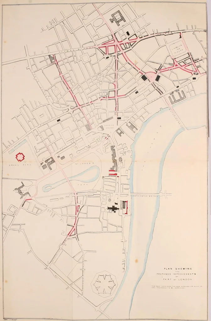 An illustration from Suggestions for the architectural improvement of the western part of London, 1834, leaf 11