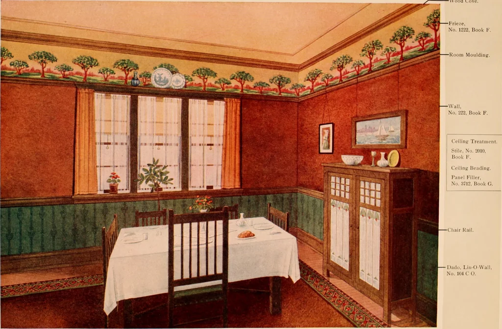 An illustration from Suggestions for modern interior decoration / Henry Bosch Company., 1906, leaf 17