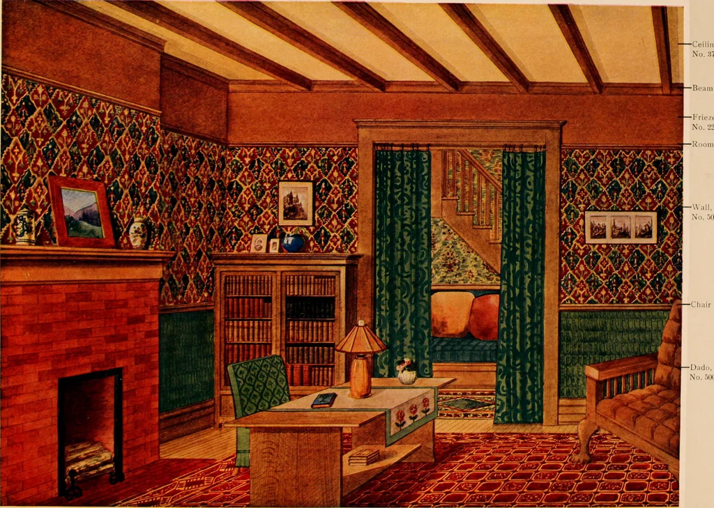 An illustration from Suggestions for modern interior decoration / Henry Bosch Company., 1906, leaf 23