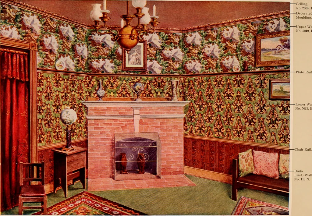An illustration from Suggestions for modern interior decoration / Henry Bosch Company., 1906, leaf 5