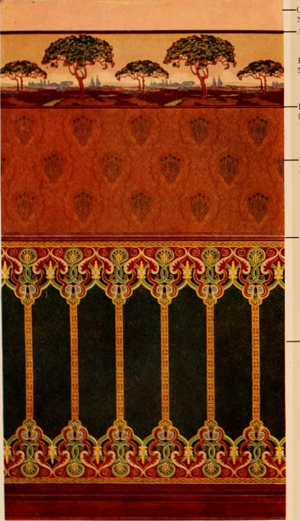 An illustration from Suggestions for modern interior decoration / Henry Bosch Company., 1906, leaf 7