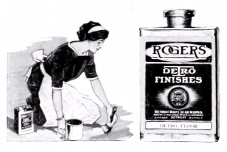 An illustration from Suggestions for practical & artistic home decoration : compliments of Rood & Chapman, general merchandise, paints, oils, varnishes, etc., Baltic, Conn. : agents for Rogers paints & varnishes., 1901, leaf 10