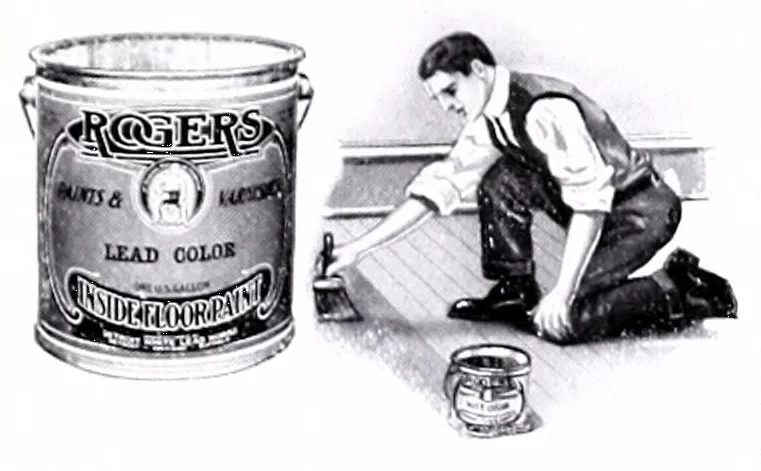 An illustration from Suggestions for practical & artistic home decoration : compliments of Rood & Chapman, general merchandise, paints, oils, varnishes, etc., Baltic, Conn. : agents for Rogers paints & varnishes., 1901, leaf 11