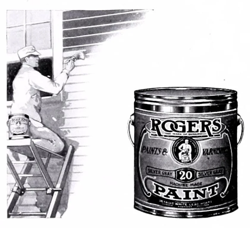 An illustration from Suggestions for practical & artistic home decoration : compliments of Rood & Chapman, general merchandise, paints, oils, varnishes, etc., Baltic, Conn. : agents for Rogers paints & varnishes., 1901, leaf 3