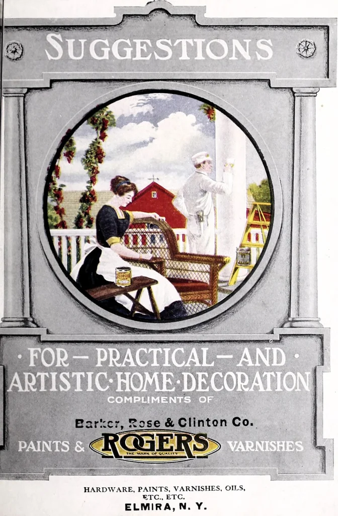 An illustration from Suggestions for practical and artistic home construction : Rogers paints & varnishes., 1918, leaf 1